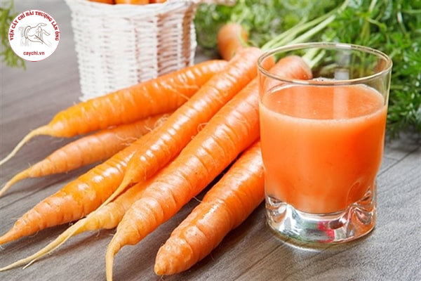 Cà rốt có nhiều vitamin K tốt cho việc hấp thu và chuyển hóa canxi của cơ thể đối với người bị thoái hóa cột sống cổ